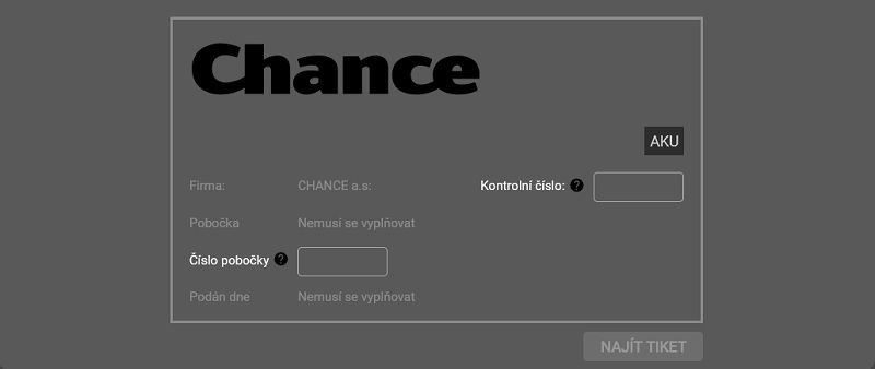 Kontrola tiketu u Chance