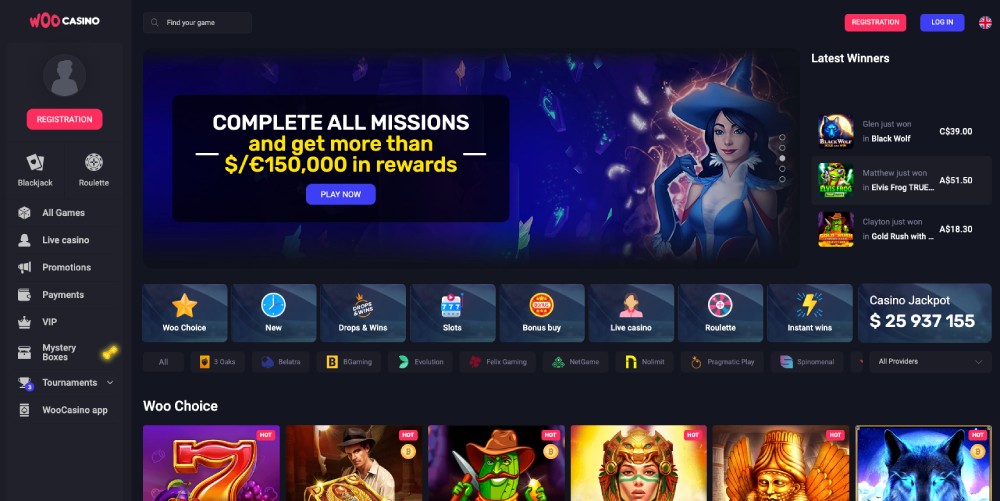 woo casino web