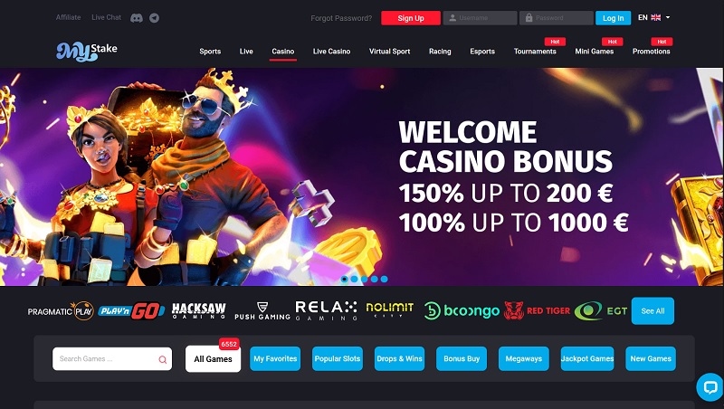 MyStake Casino welcome bonus offers