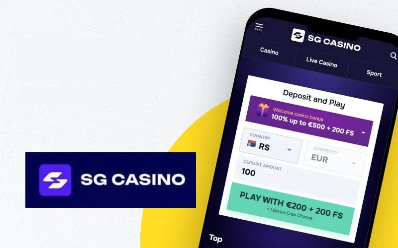 SGcasino mobilní web