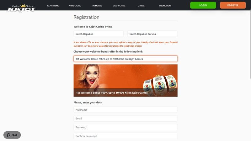 Kajot casino registrace