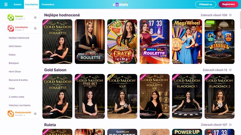 Nomini live casino