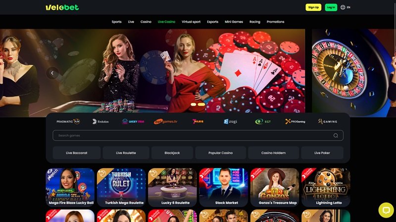 Velobet live casino