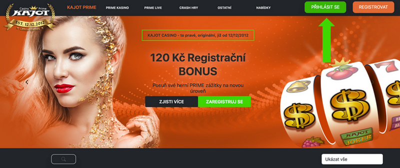 Kajot casino přihlášení