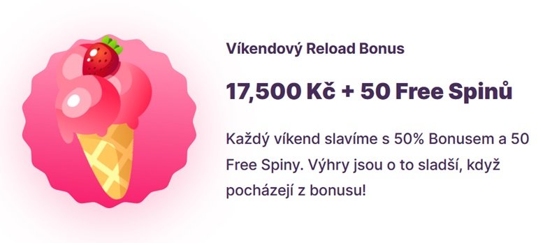 Víkendový reload bonus v casinu Nomini