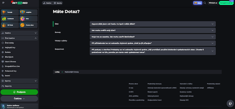 Frequently Asked Questions on the BetOnRed platform