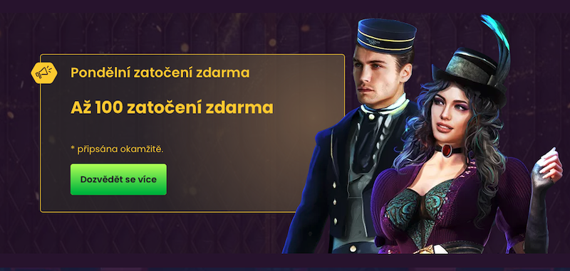 Bizzo Casino nabízí bonus s názvem Pondělní zatočení zdarma