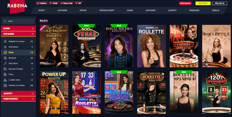 Online casino Rabona nabízí více než 100 variant populární rulety