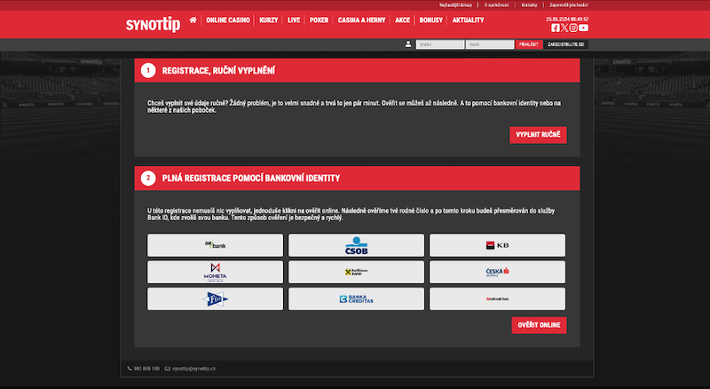 Identity verification at SYNOTtip