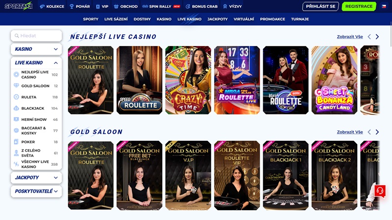 Sportaza live casino