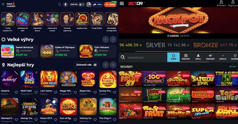 Důvody, proč je casino Nine Casino lepší než casino Betor