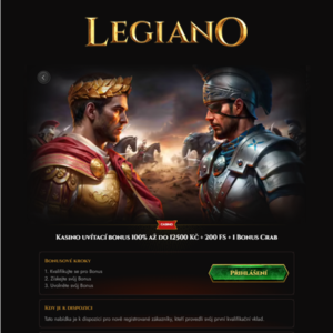 Legiano casino vstupní bonus