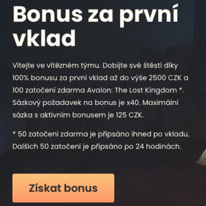 National Casino bonus k prvnímu vkladu