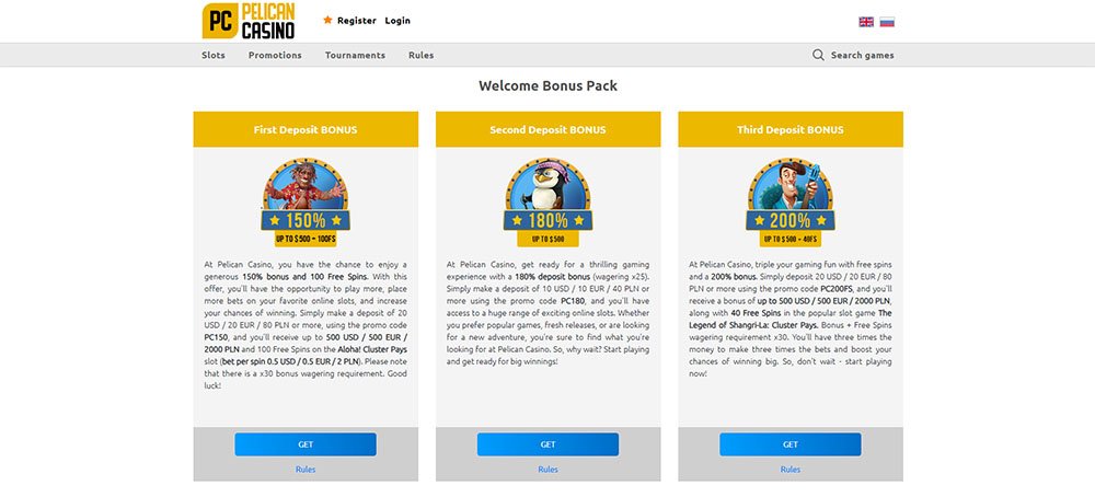 Pelican casino bonus