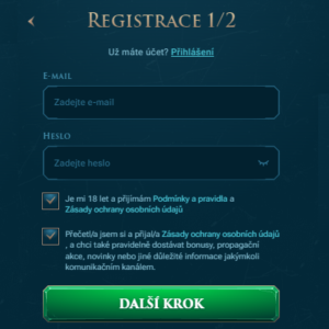 Slotuna registrace