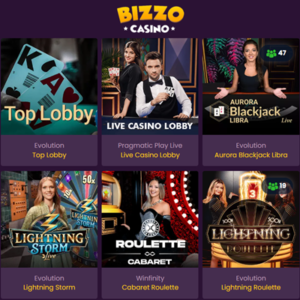 Bizzo Casino live casino