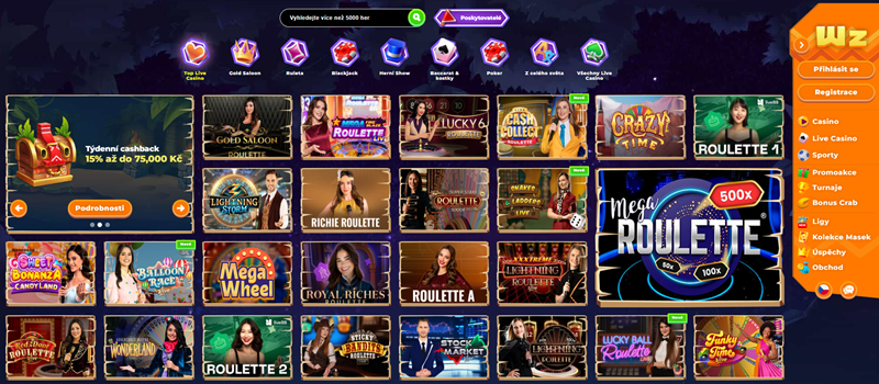 Wazamba live casino