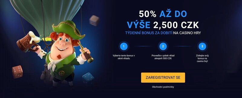 Páteční reload bonus v casinu 20BET