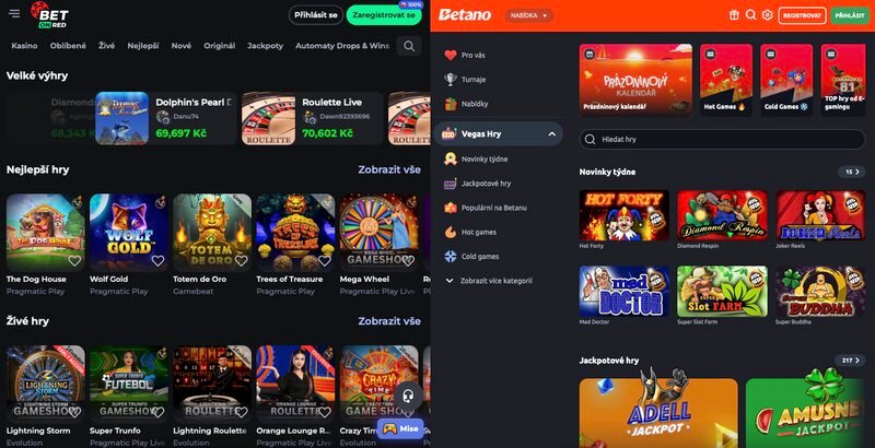 Důvody, proč je casino BetOnRed lepší než casino Betano