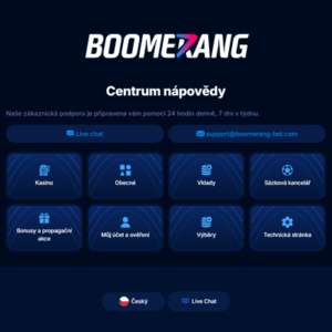 Boomerang Bet contact