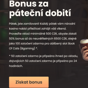 National Casino Páteční reload bonus