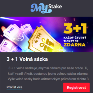 MyStake 3+1 Volná sázka