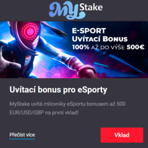 MyStake bono de bienvenida esports