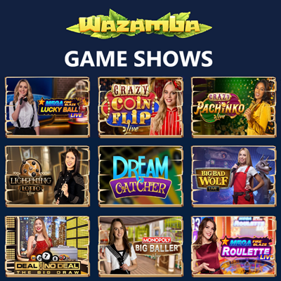 Game Shows v casinu Wazamba