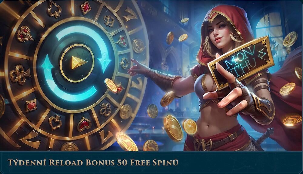 50 free spins zdarma