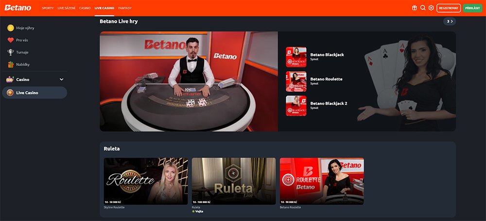 Betano – live casino